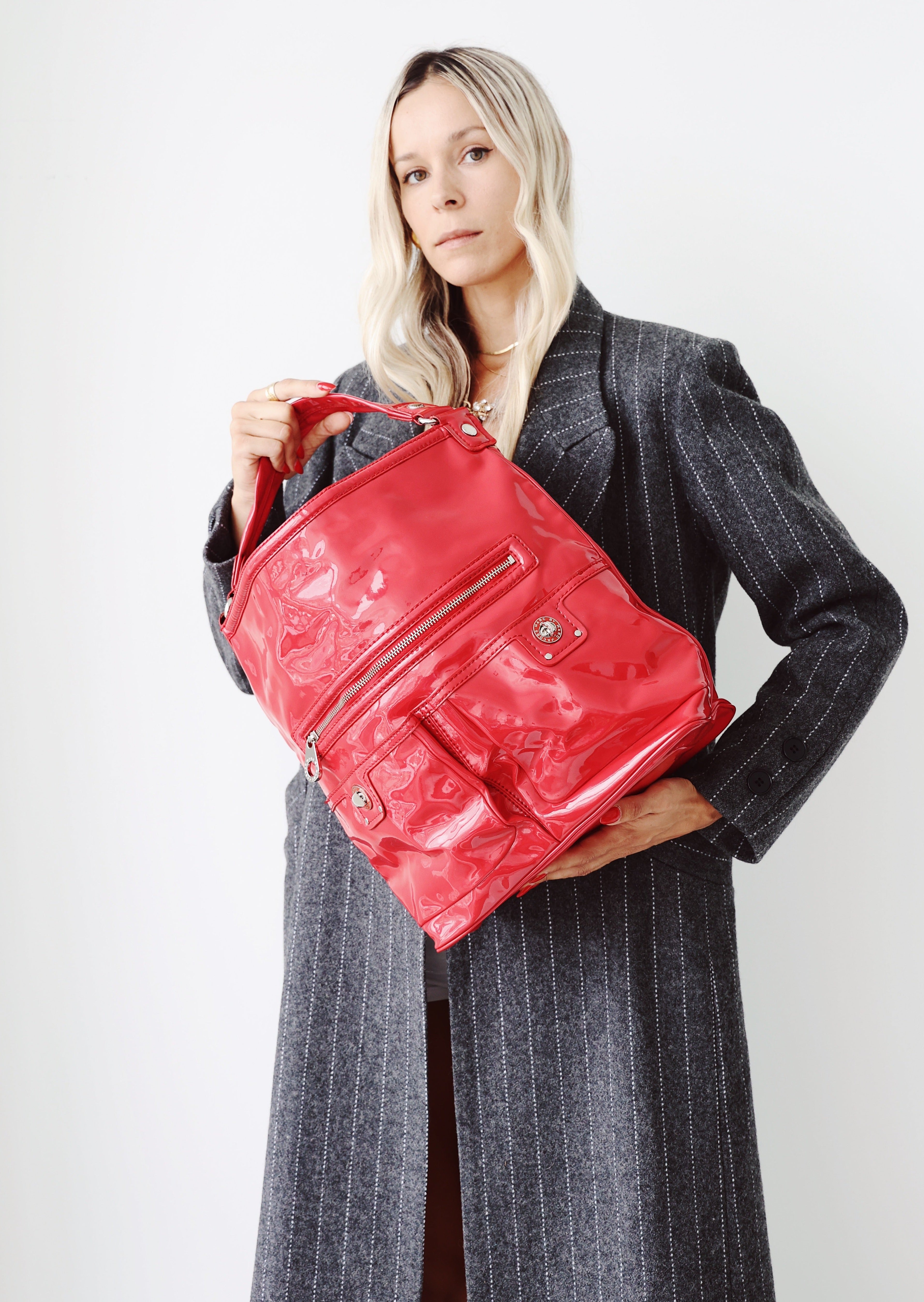 Marc by Marc Jacobs Red Patent Tote Bag