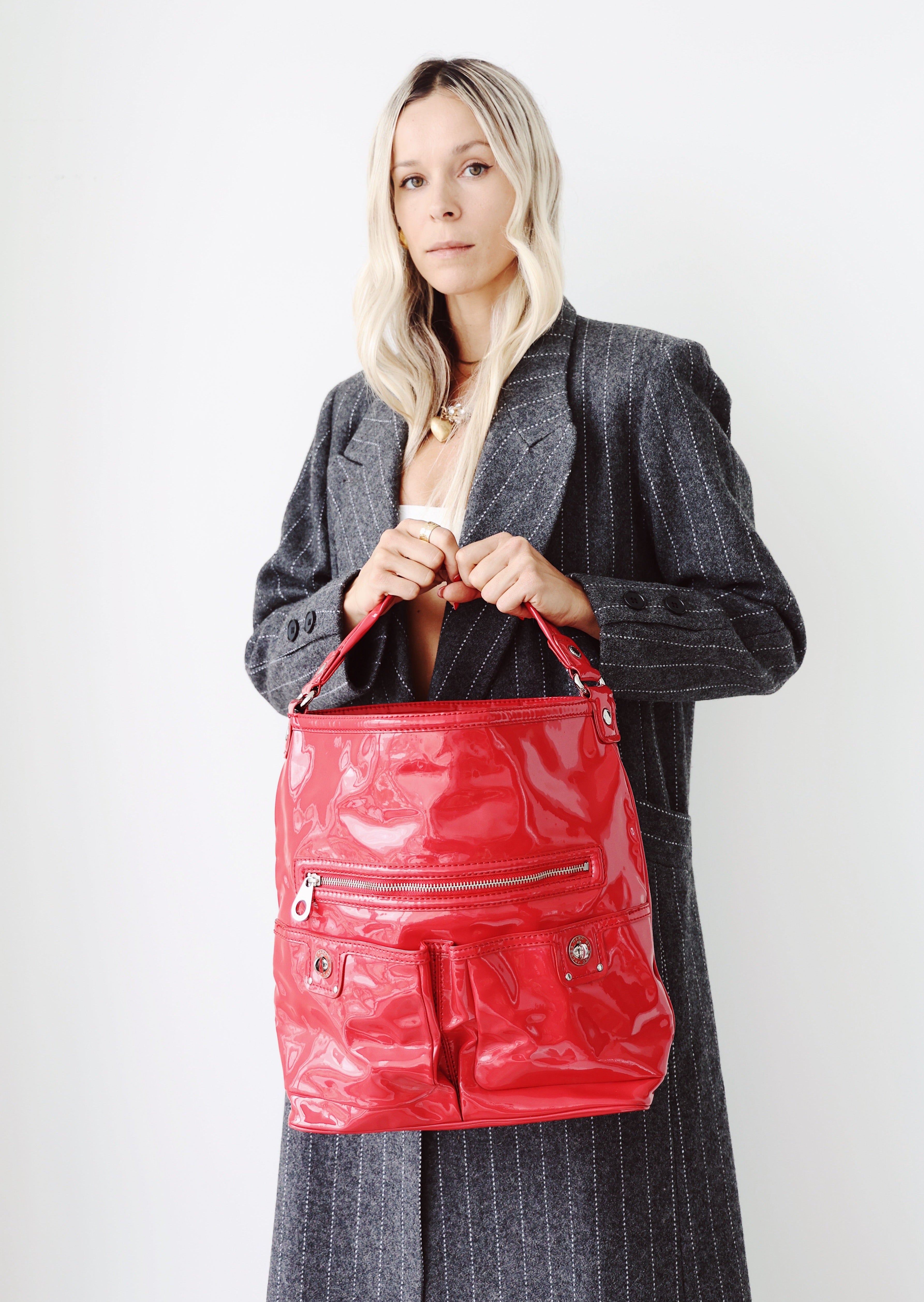 Marc by Marc Jacobs Red Patent Tote Bag