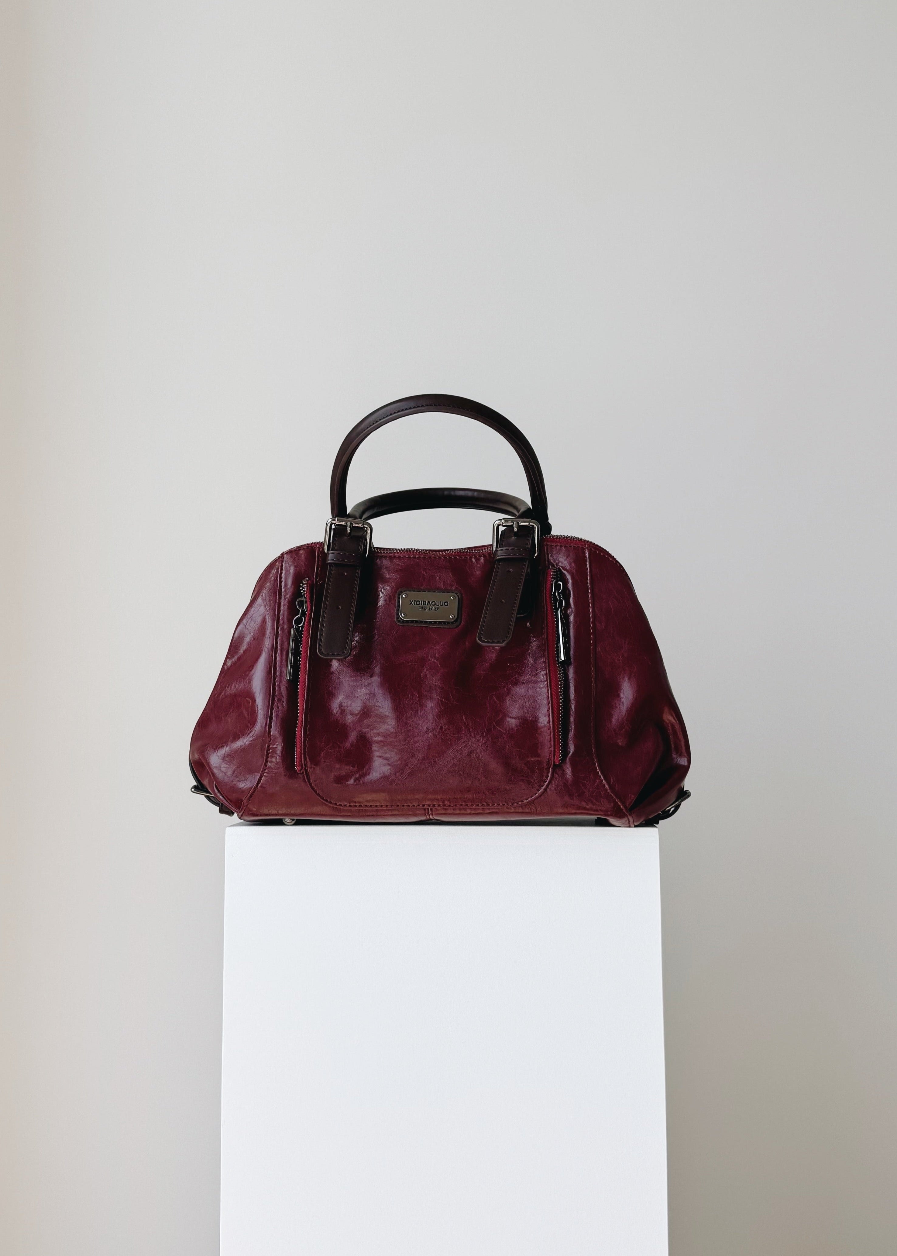 Burgundy Leather Hand Bag