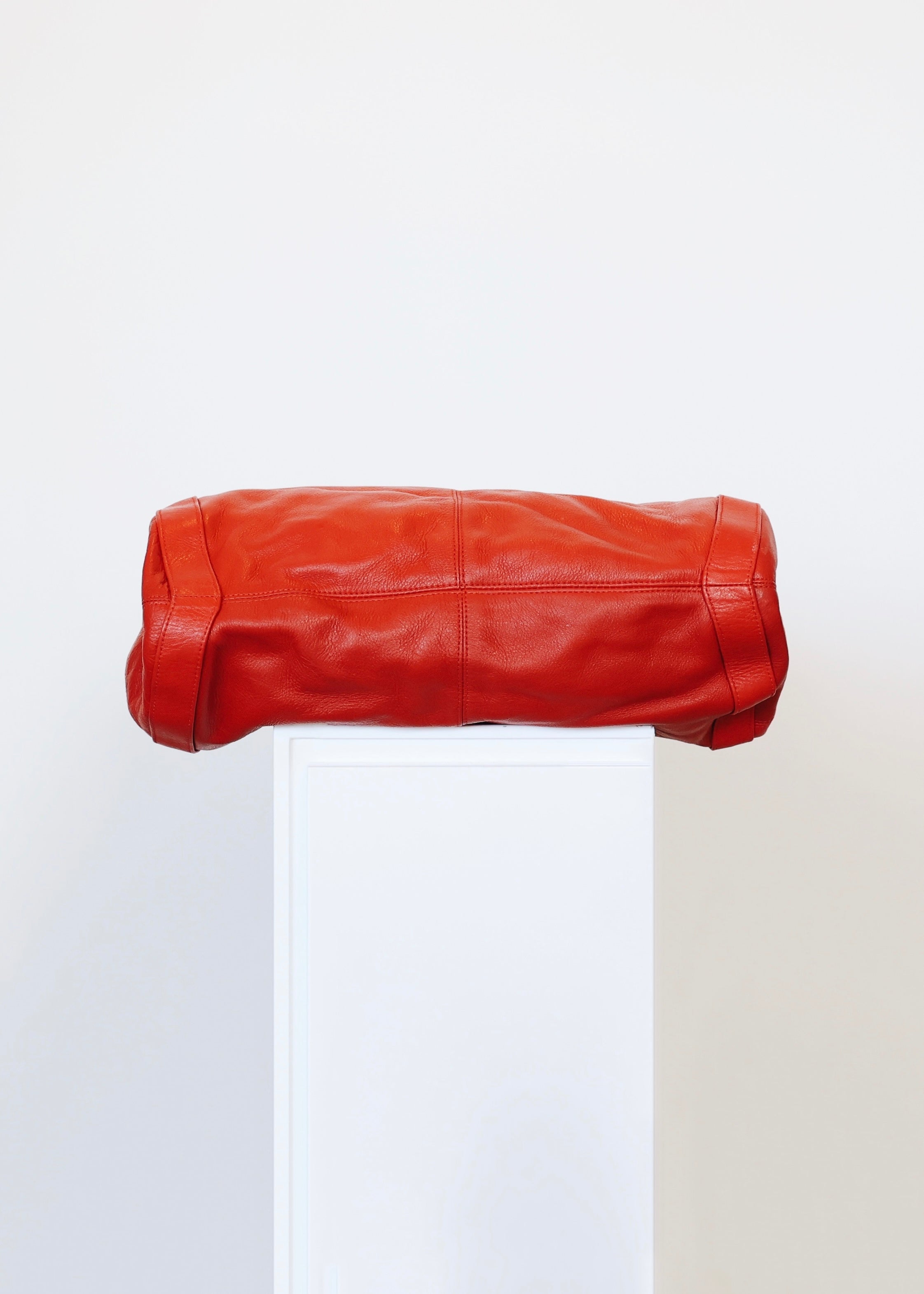 Red Leather Shoulder Bag