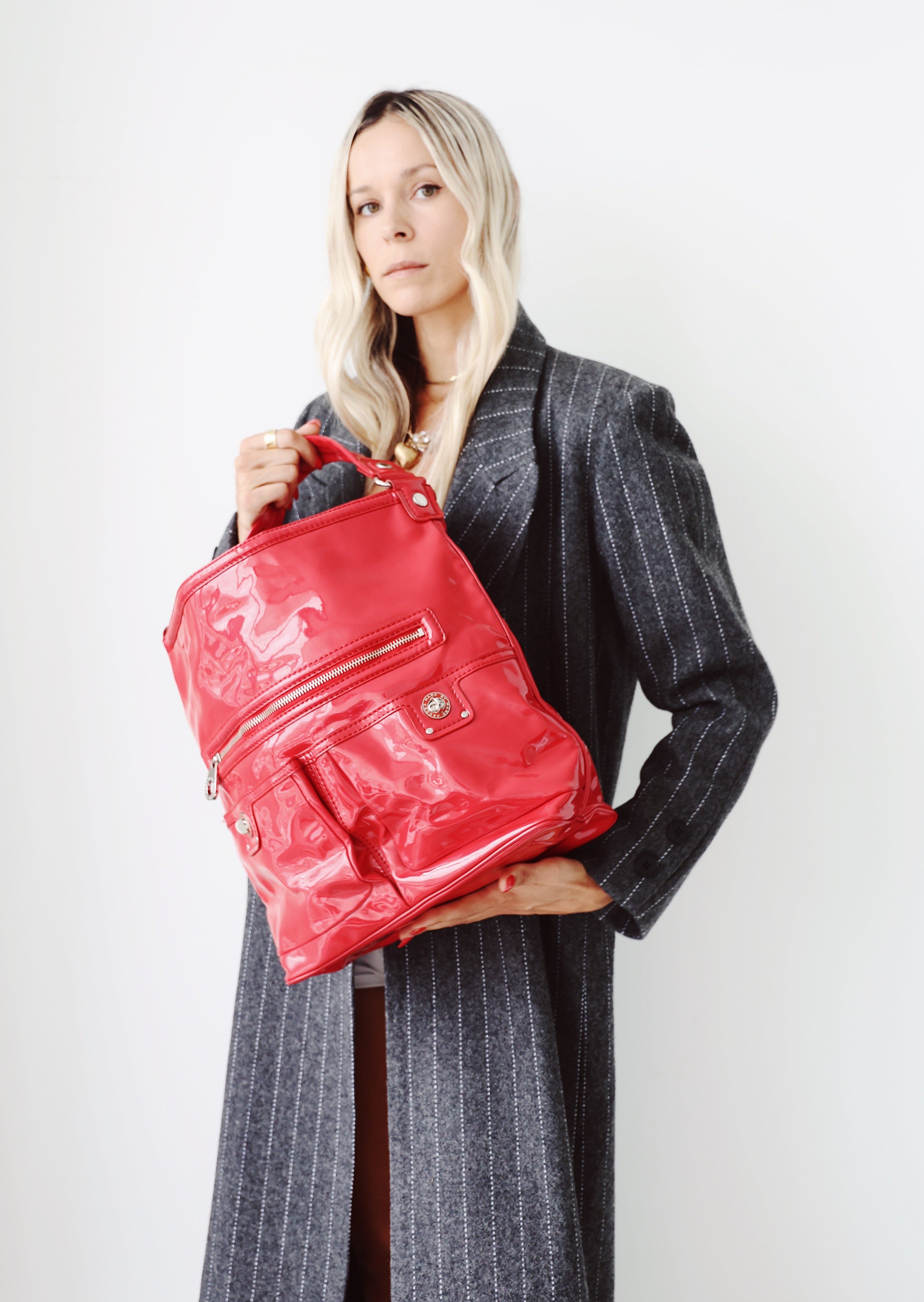 Marc by Marc Jacobs Red Patent Tote Bag